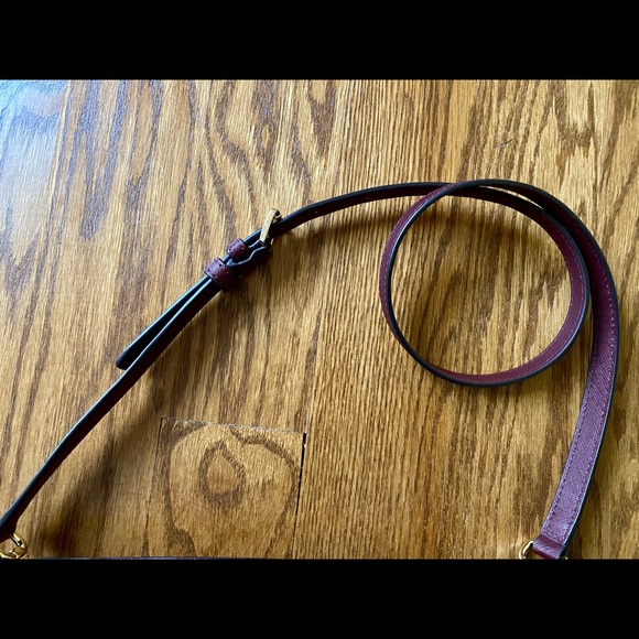 Michael Kors Studded Selma Medium Maroon Handbag - Picture 7 of 7